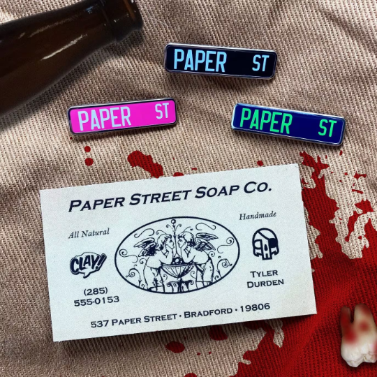 Paper St 1.5" Hard Enamel Pin