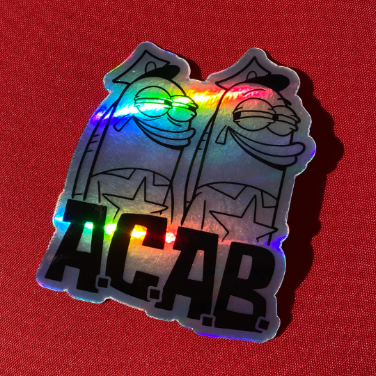 All Cops Are Barnacles holographic vinyl sticker
