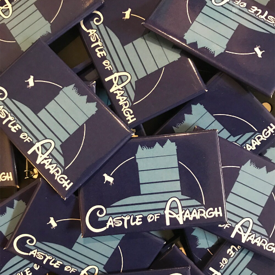 Castle of Aaargh 2.75" x 1.75" button