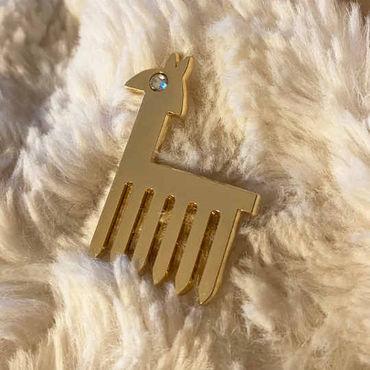 Kuzcomb 1.5" Die-Struck Pin w/ Gem