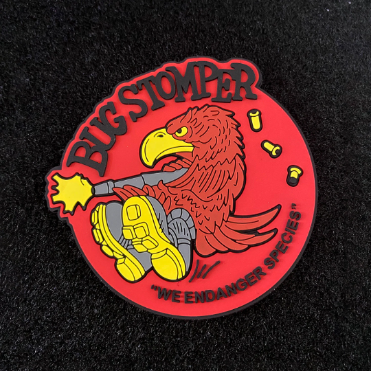 Bug Stomper PVC morale hook & loop patch