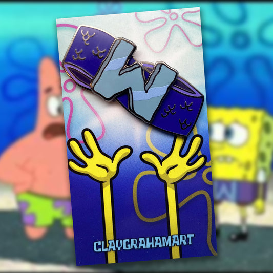 Set to Wumbo 2" Hard Enamel Pin w/ spinning "M"