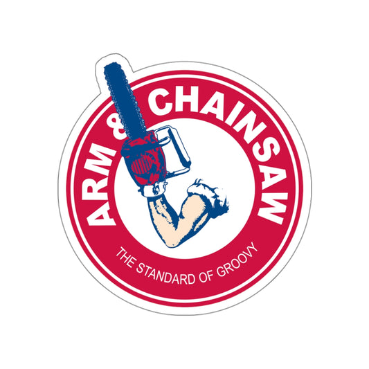Arm & Chainsaw vinyl sticker