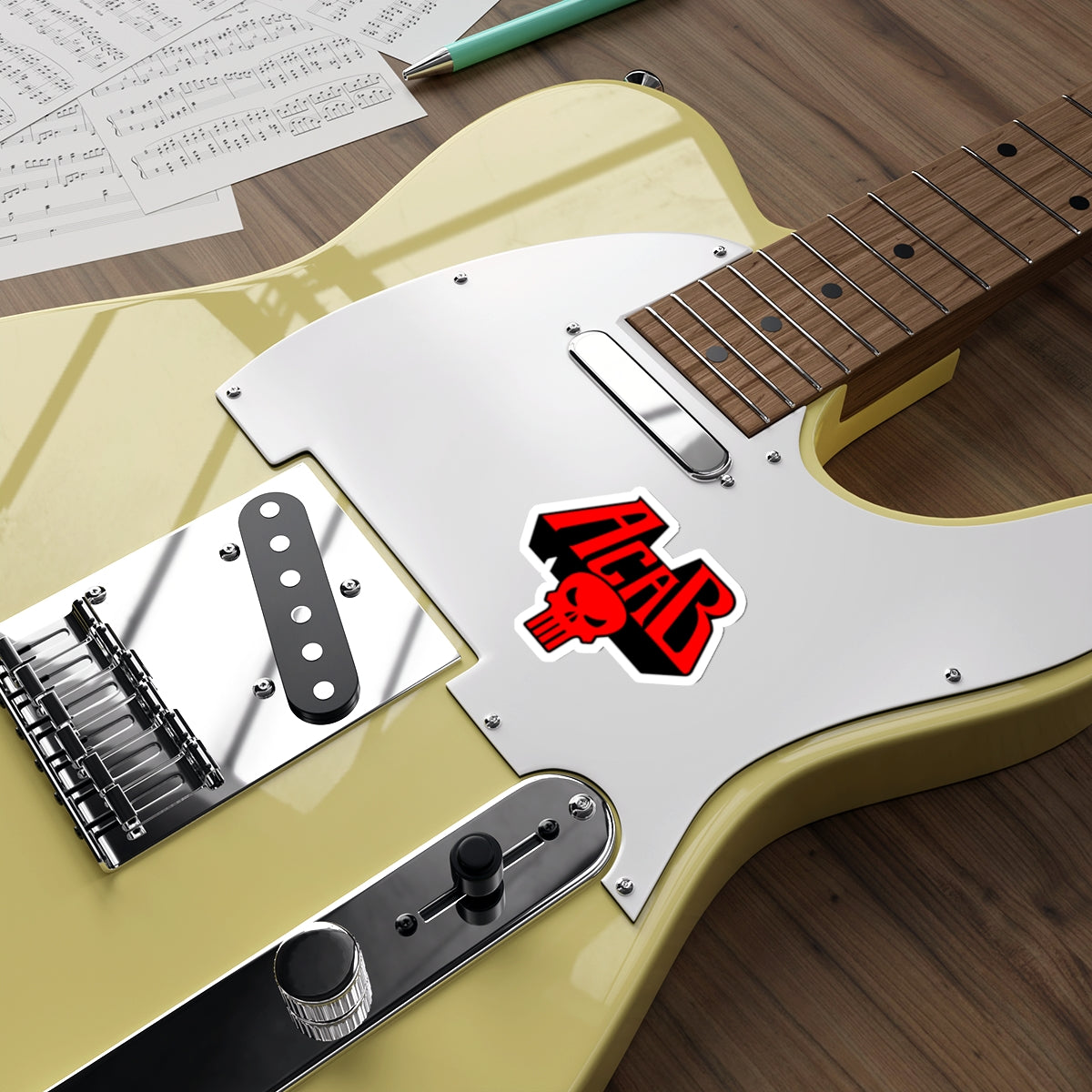 Archaic Corrupt And Broken RED vinyl sticker