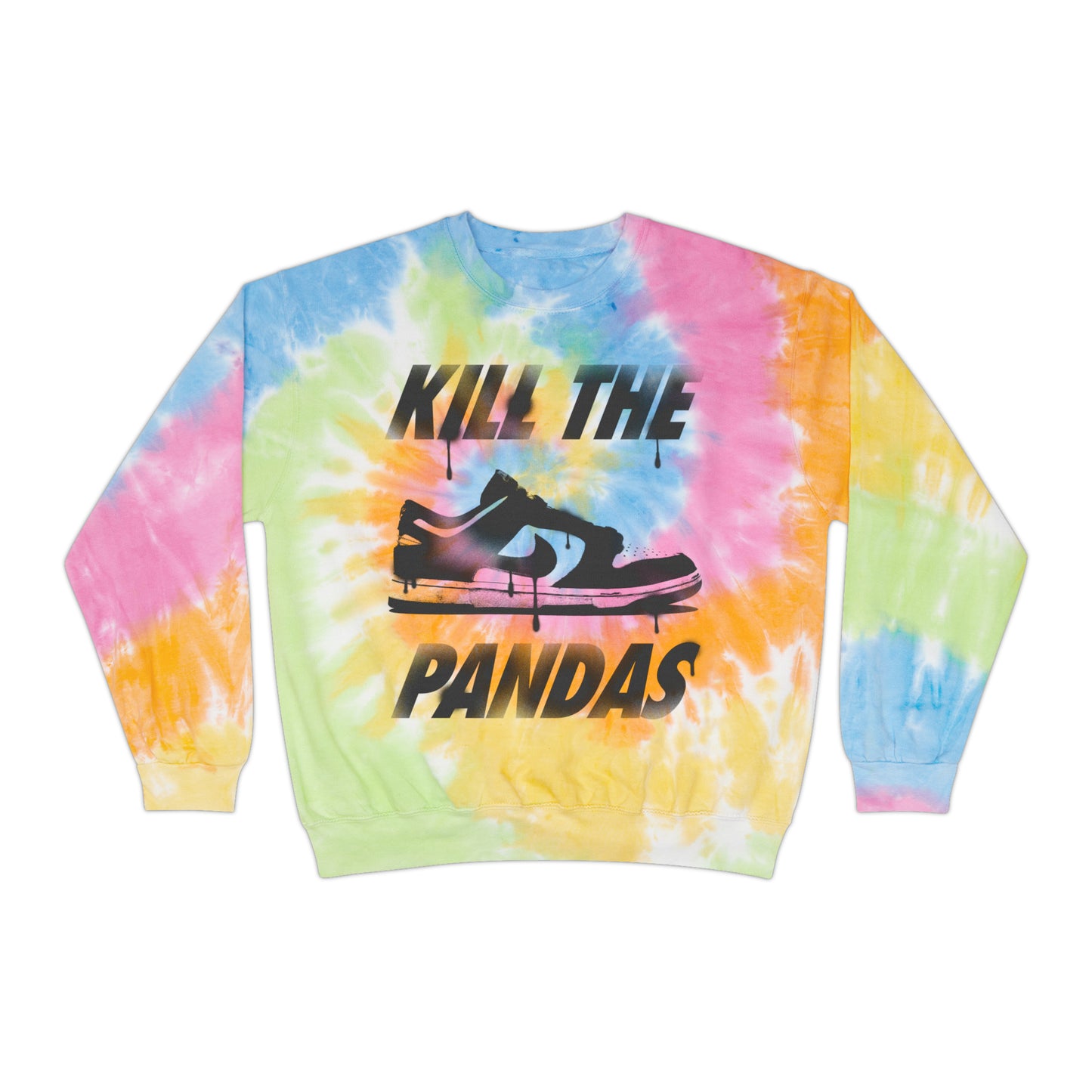 Kill the Pandas tie-dye sweatshirt