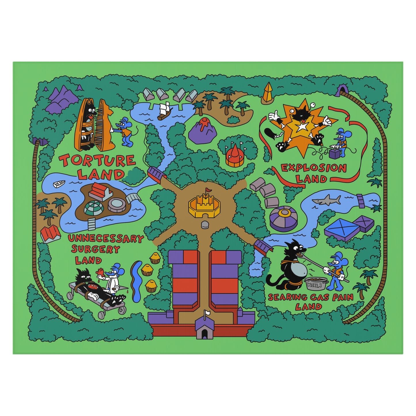 I&SL Map 63" x 84" dornier rug