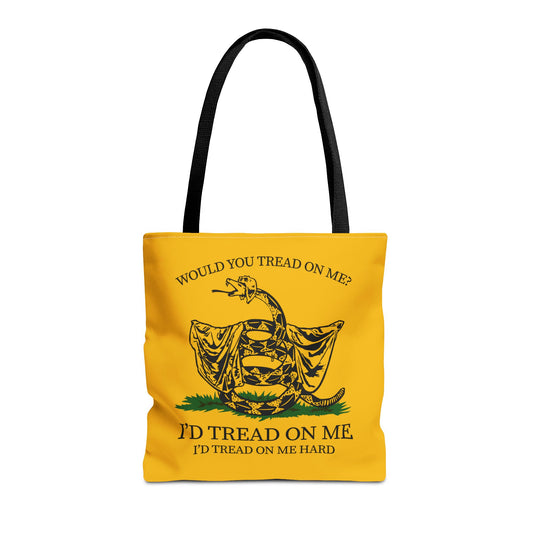 Would You Tread On Me? tote bag