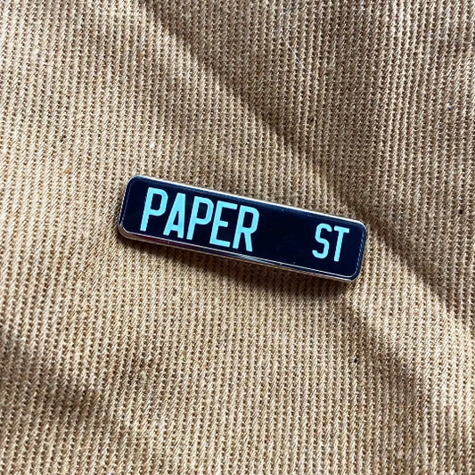 Paper St 1.5" Hard Enamel Pin
