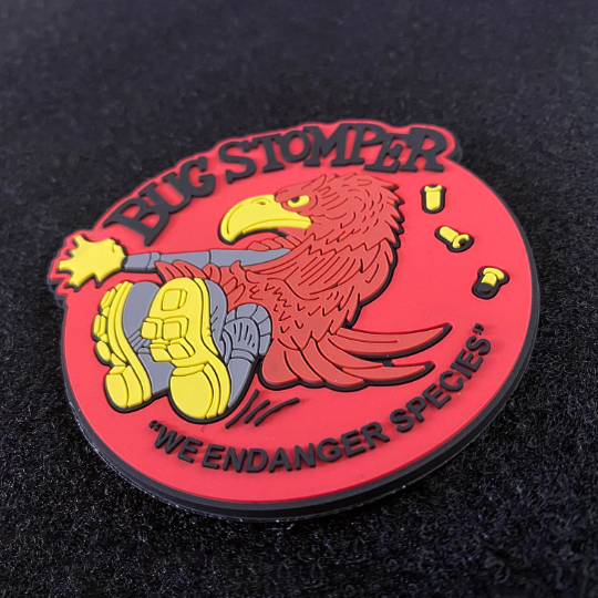 Bug Stomper PVC morale hook & loop patch