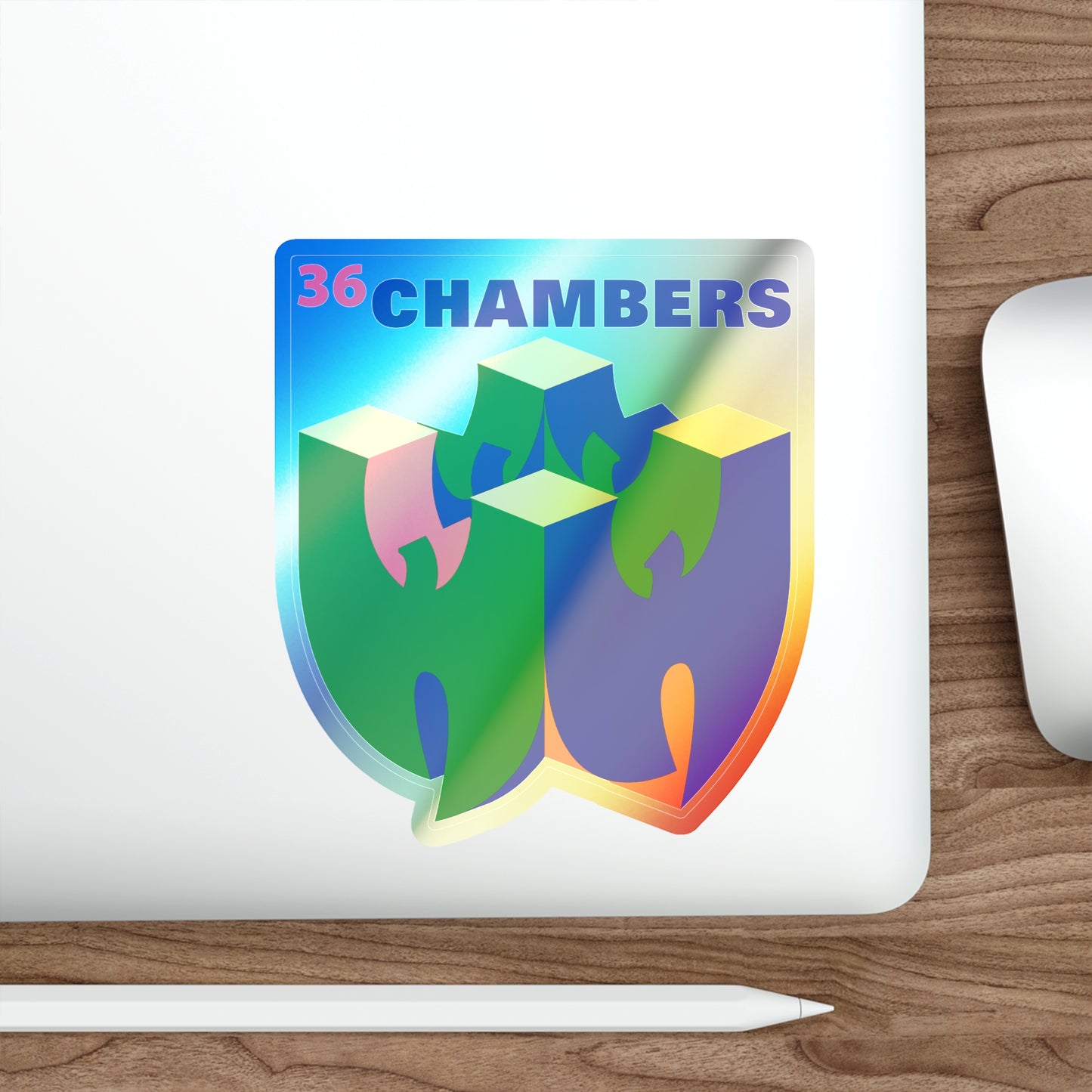 WUtendo 64 holographic vinyl sticker
