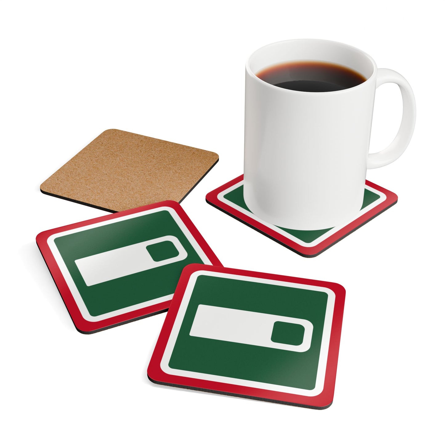 Semiotic Coffee premium corkback coaster set