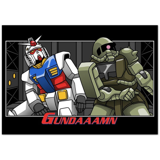 Gundaaamn semi-gloss poster