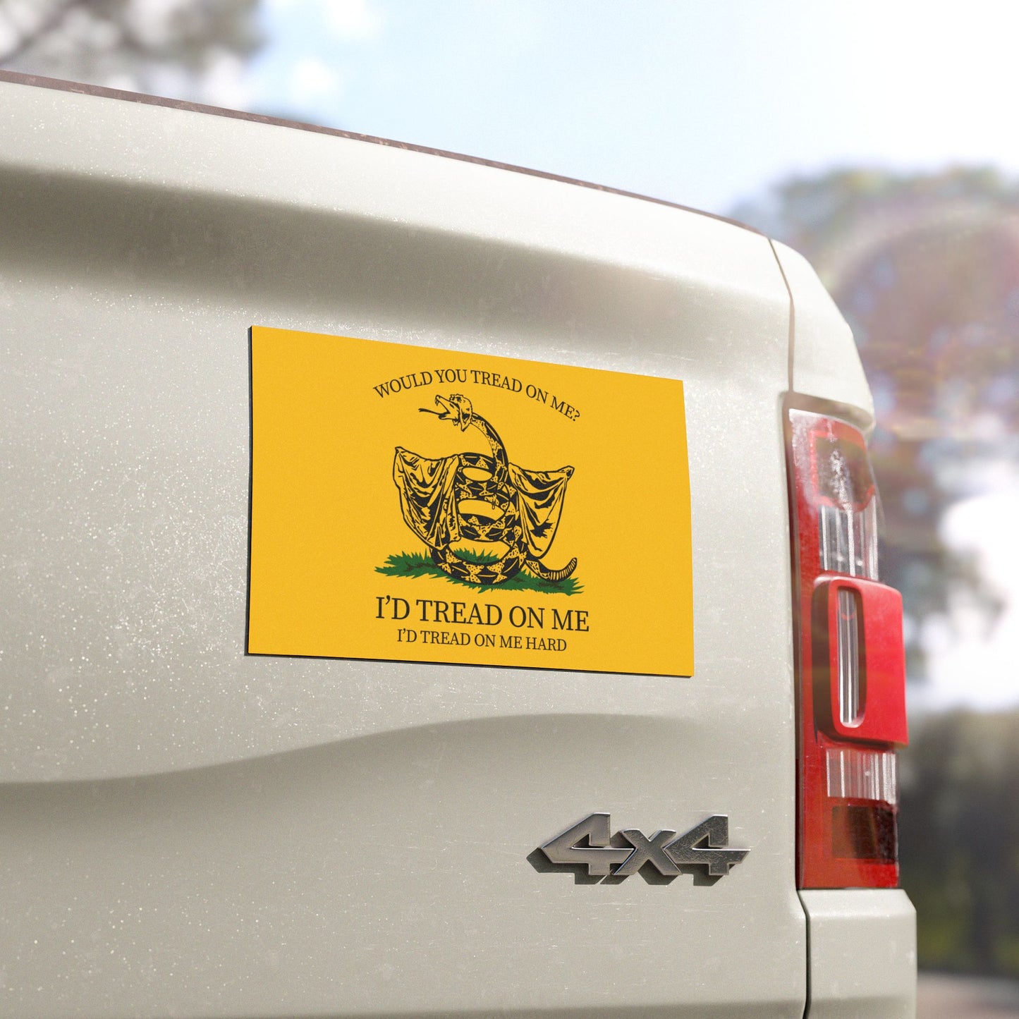 Would You Tread On Me car magnet