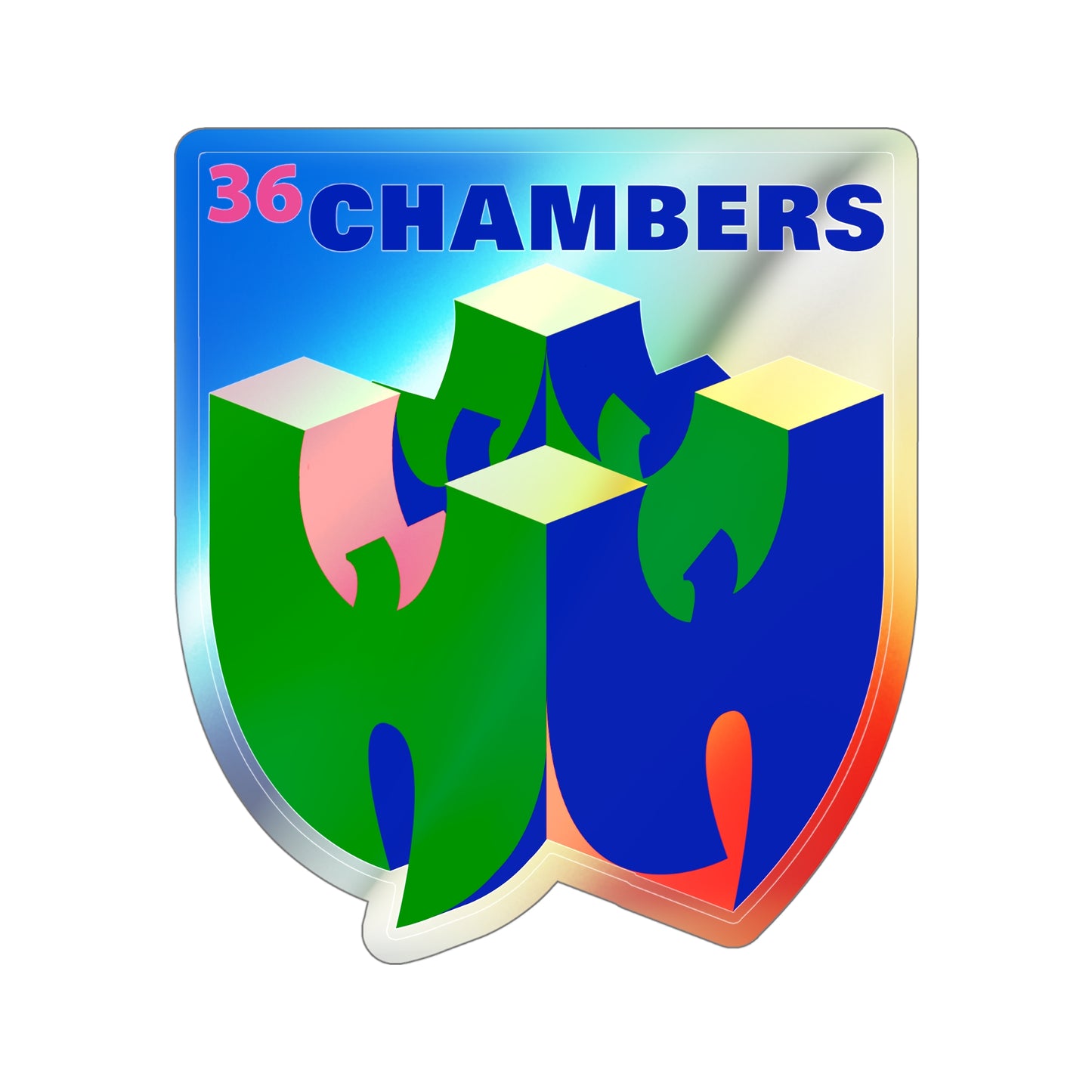 WUtendo 64 holographic vinyl sticker