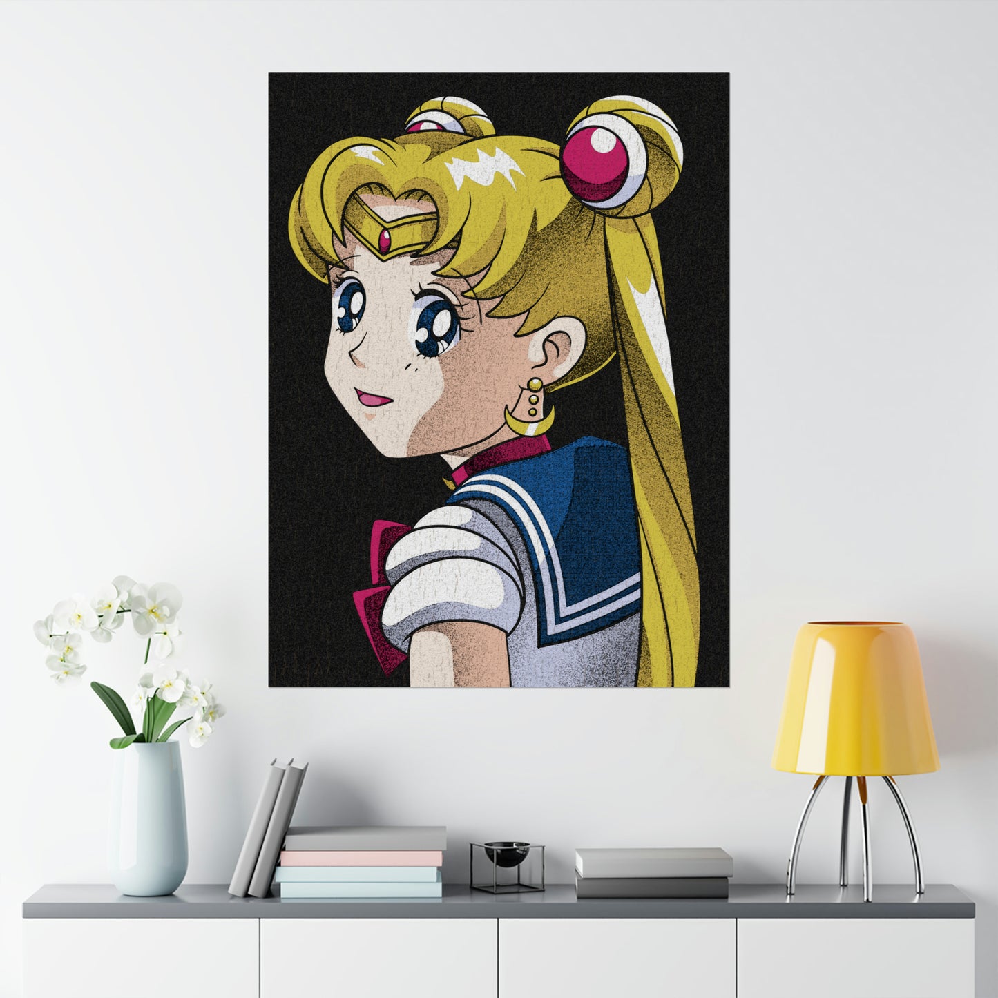 The Girl with the Moon-Shaped Earring matte poster