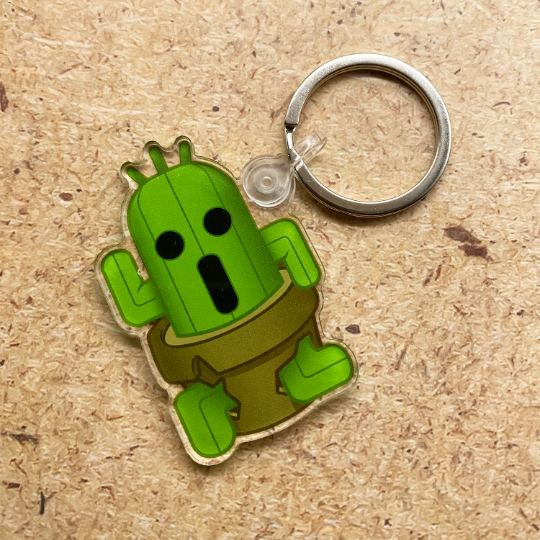 Baby Cactuar acrylic keychain