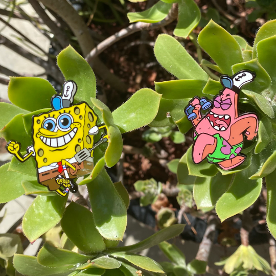 VK x CGA Running Sponge & Star 1.75"/2" Hard Enamel Pin sets