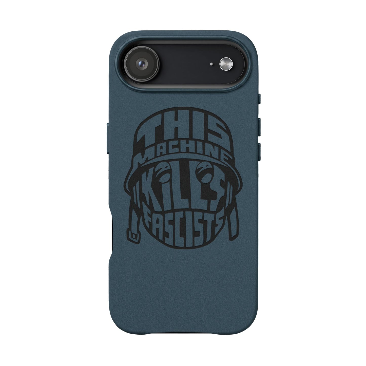 This Machine Kills Fascists faux leather phone case