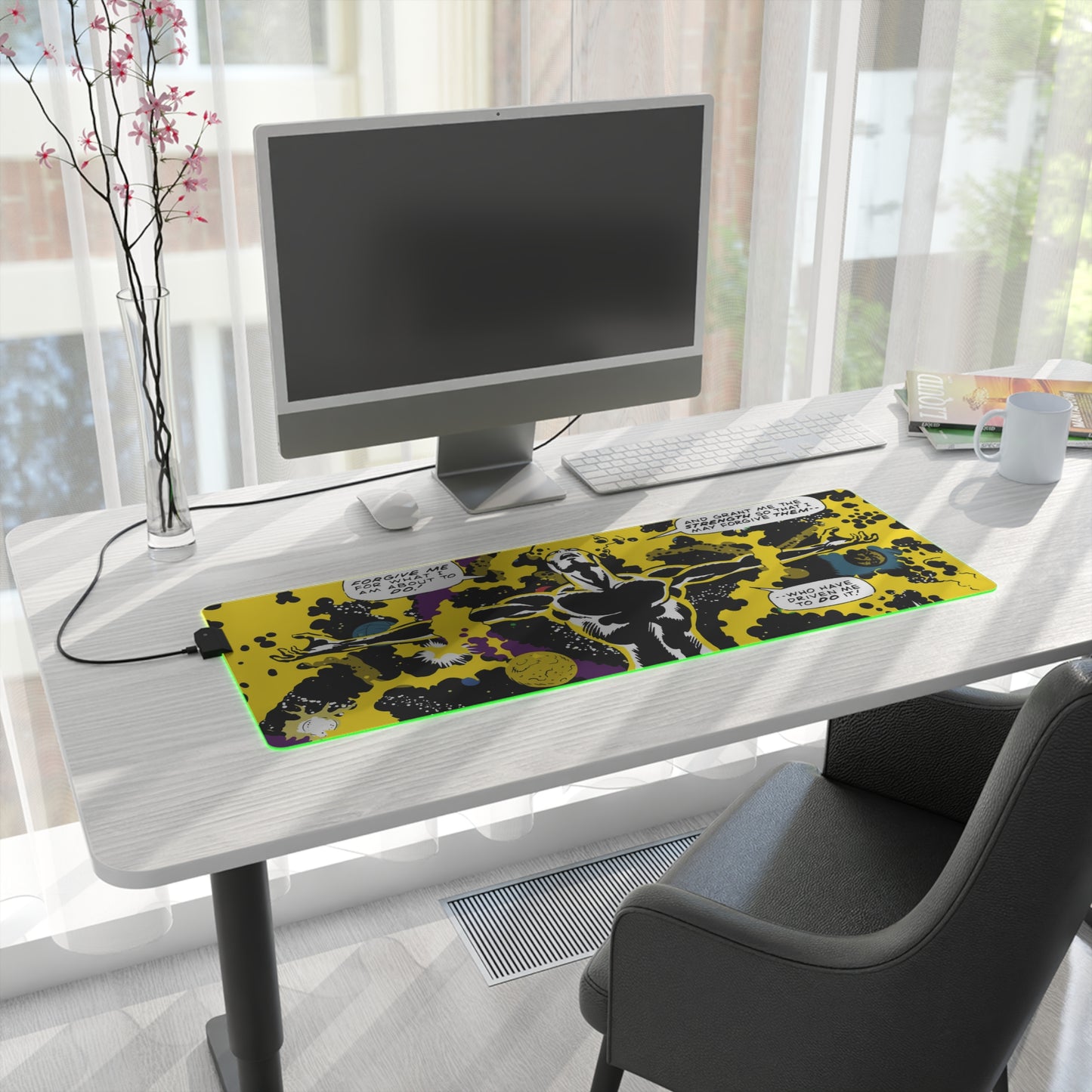 Forgive Me LED desk mat
