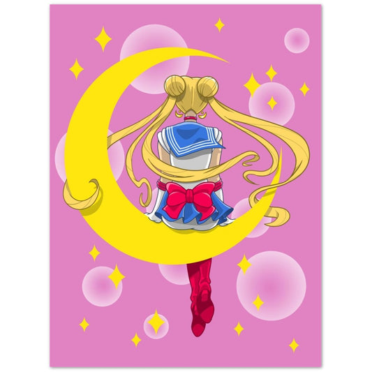 Sitter Moon semi-gloss poster