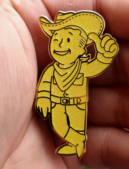 New Vegas Vic 2.25" Hard Enamel Pin