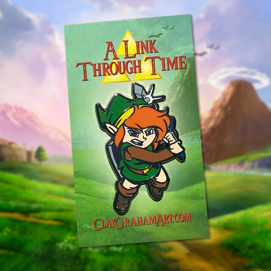 A Link Through Time Blind Bag 2" Hard Enamel Pin