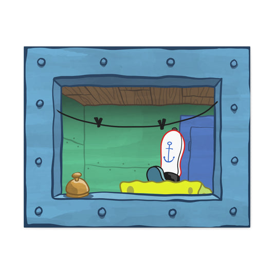 Fry Cook Window 30" x 24" canvas print