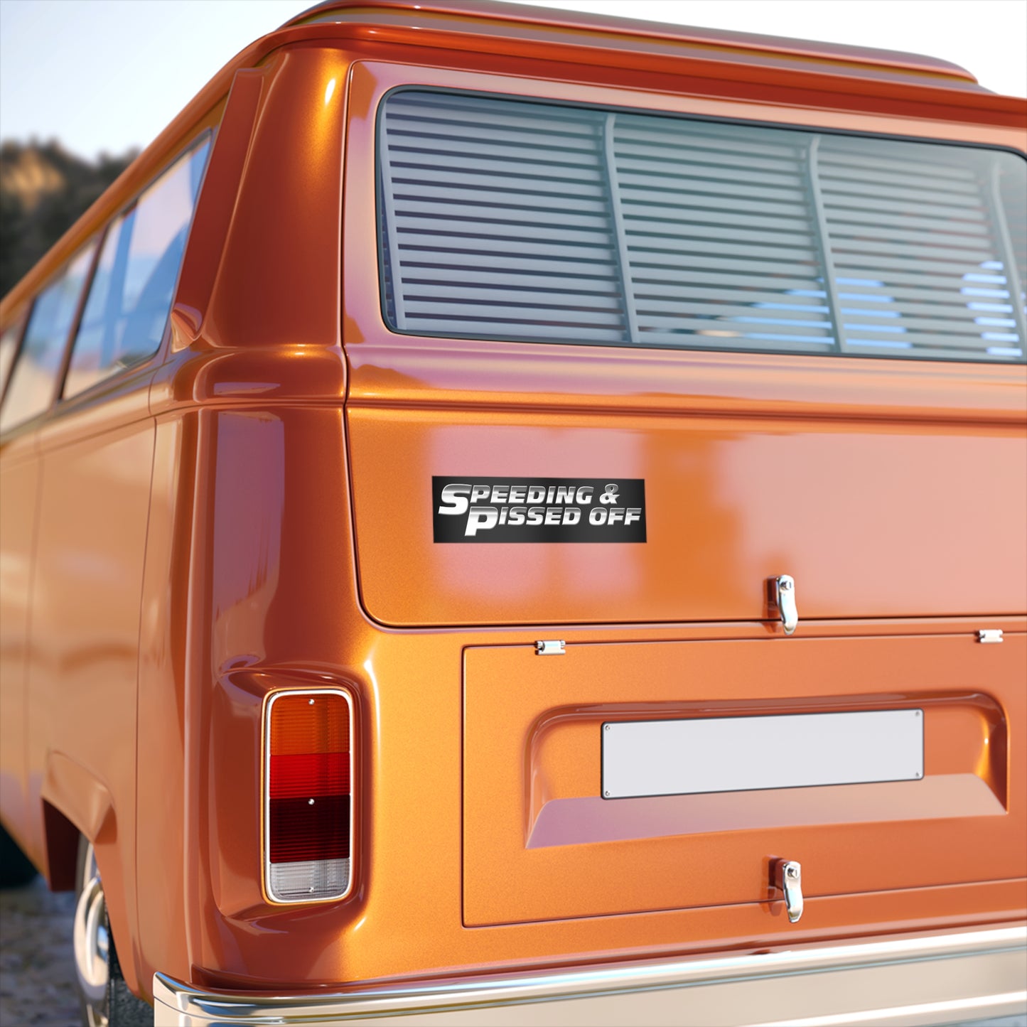 Speeding & Pissed Off bumper sticker