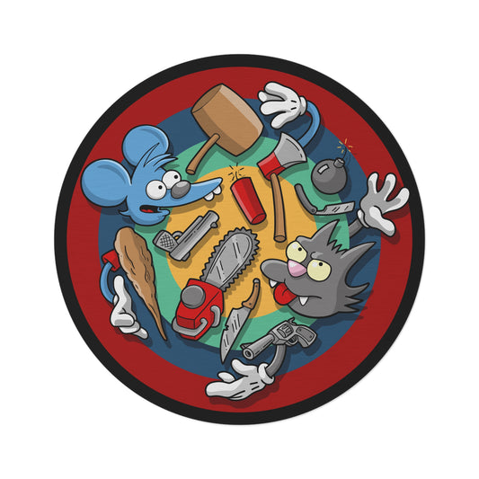 Choose Your Weapon round rug