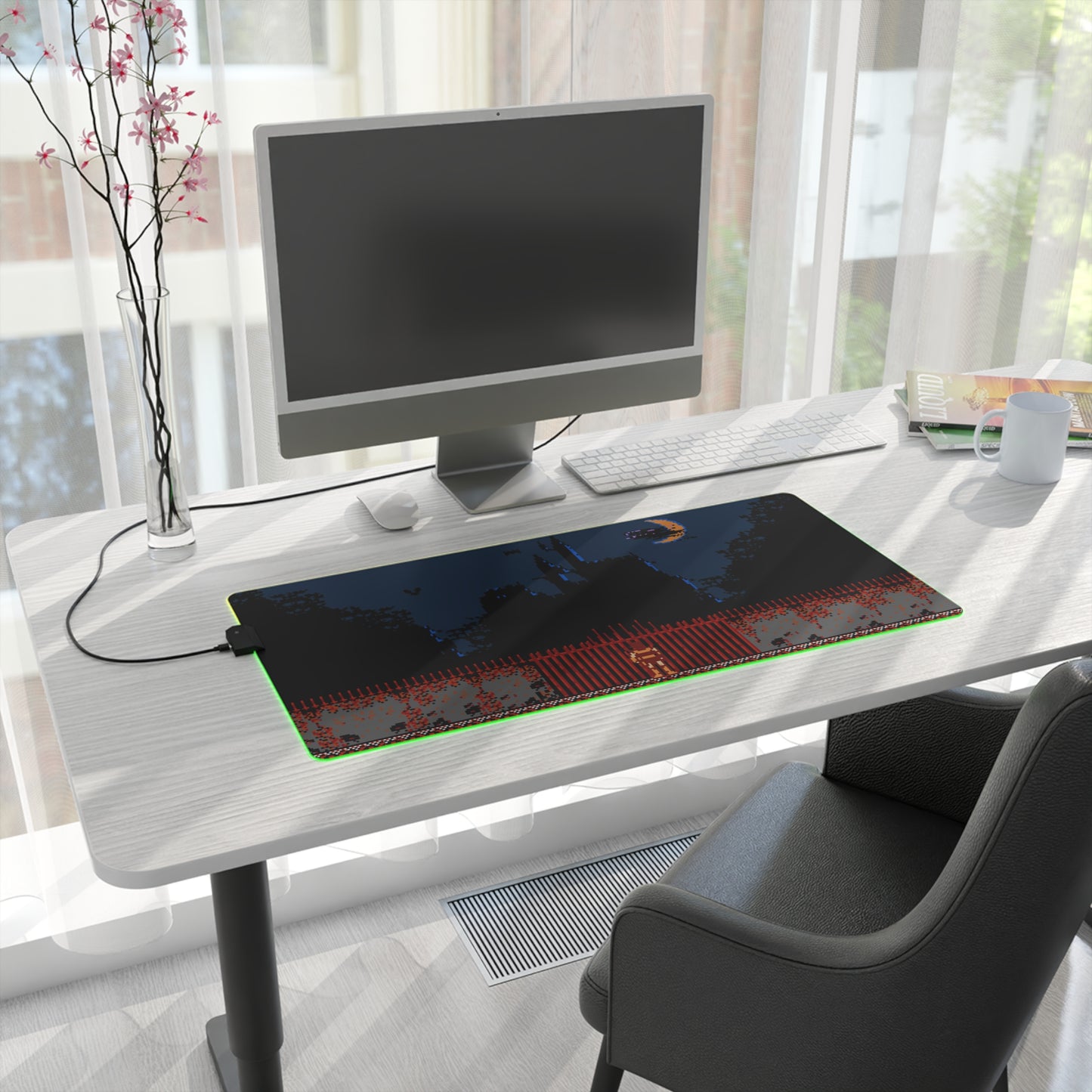Simon at the Gate LED desk mat