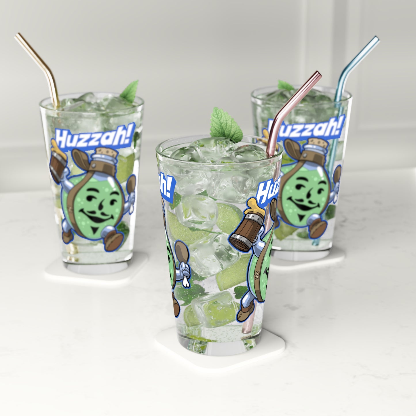 Kool-Elixir Man pint glass