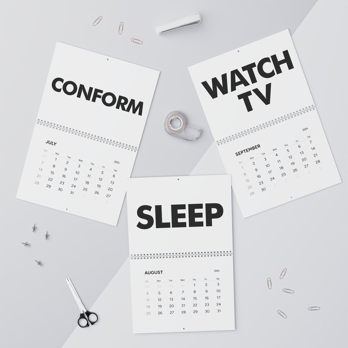 They Schedule 2024 Wall Calendar