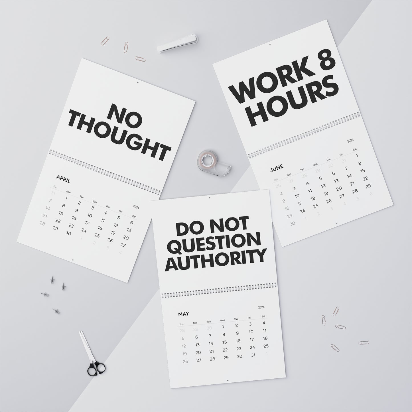 They Schedule 2024 Wall Calendar
