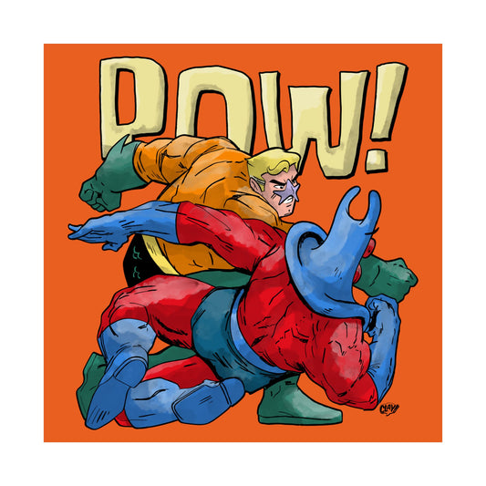 The Sea Knight Returns Punch satin poster