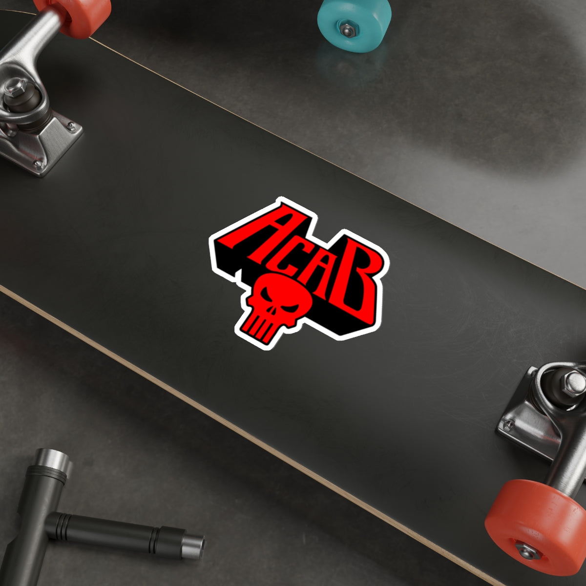 Archaic Corrupt And Broken RED vinyl sticker