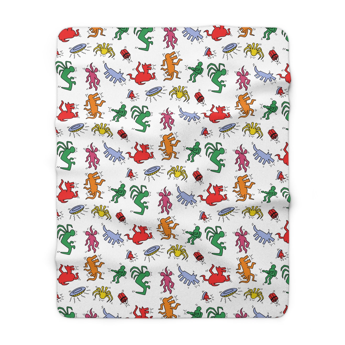 Kieth HarTHING sherpa fleece blanket
