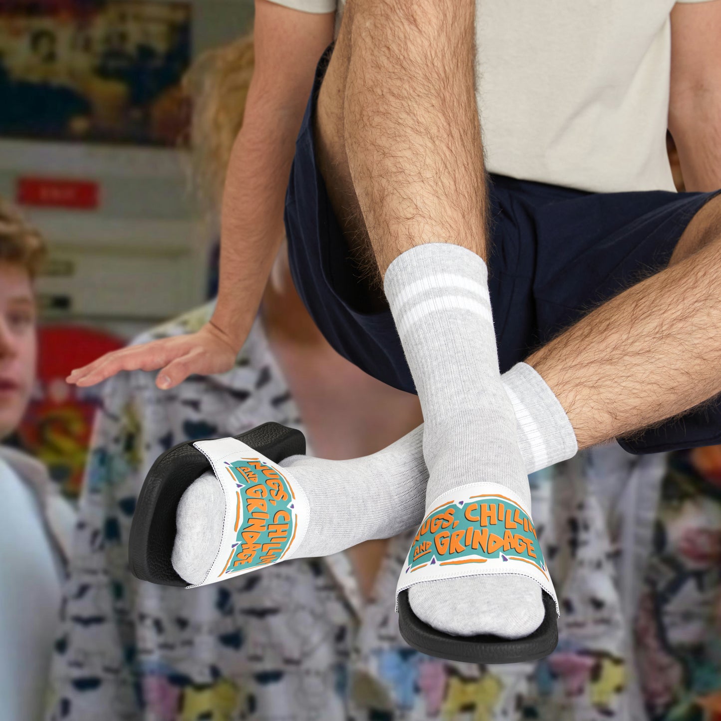 Nugs, Chillin' & Grindage men's PU slide sandals
