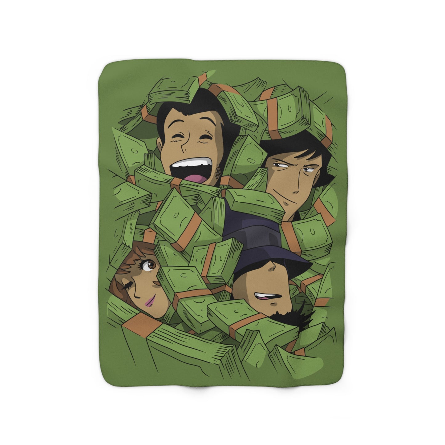 Buried In Cash sherpa fleece blanket