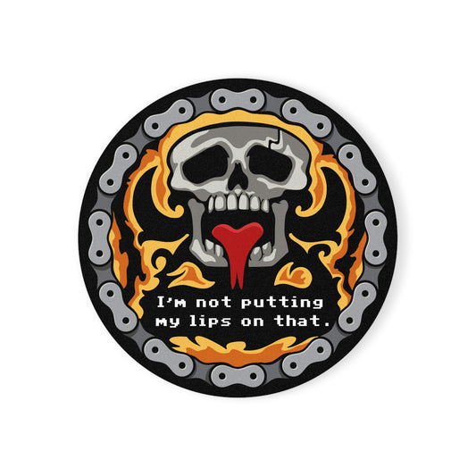 Point & Lick premium corkback coaster