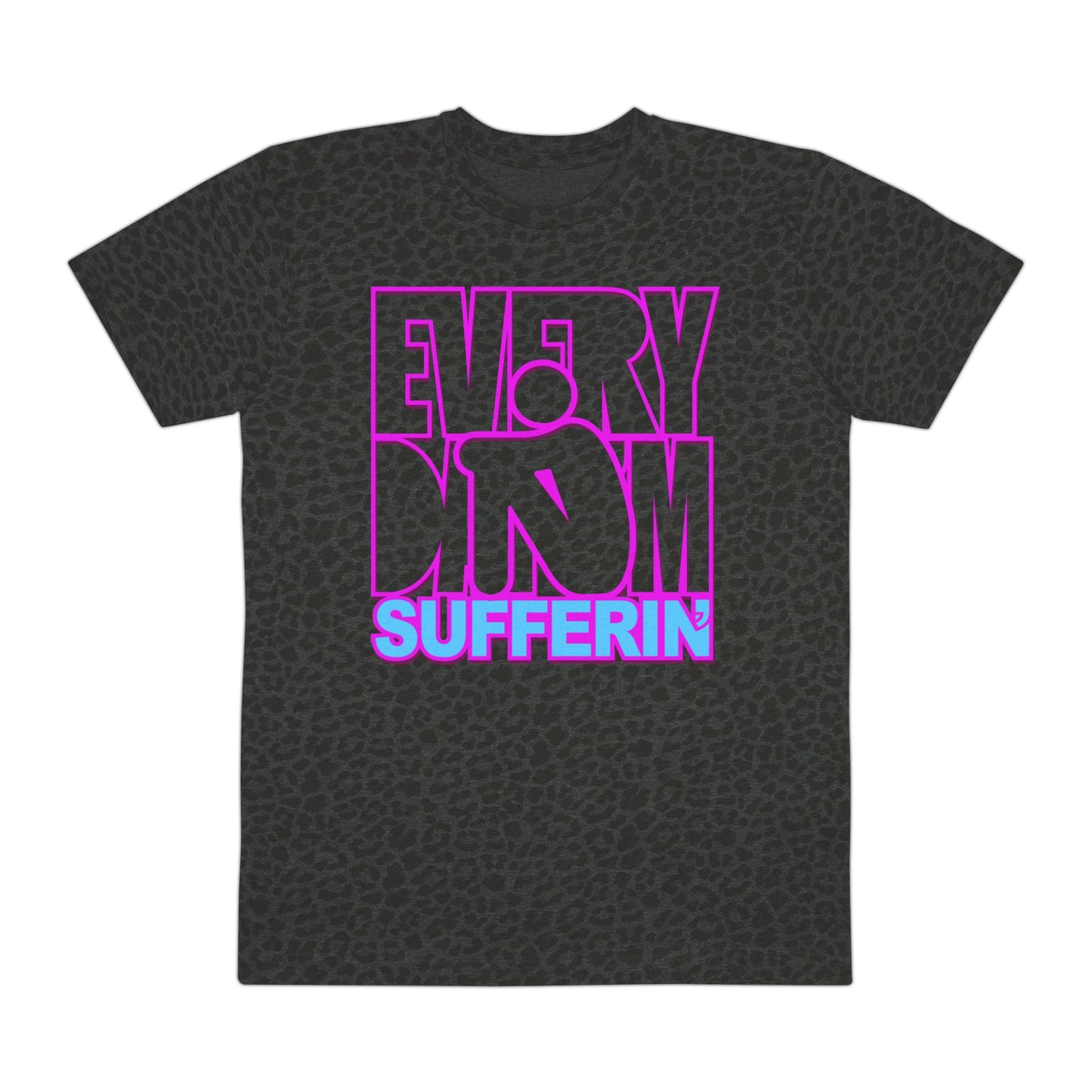 Every Day I'm Sufferin' black leopard print t-shirt