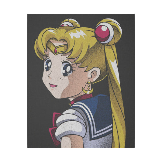 Girl with the Moon-Shaped Earring 16" x 20" canvas print