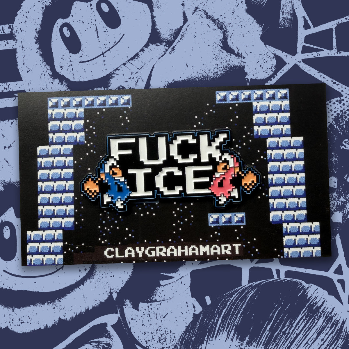 EFF ICE Climber 2" Soft Enamel Pin