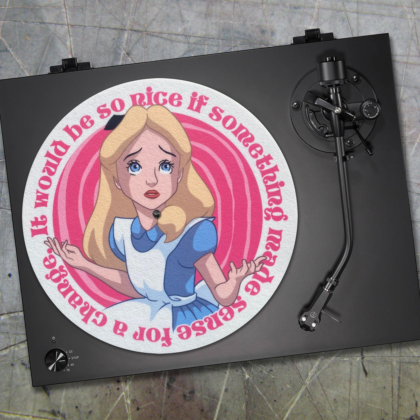 Don't Ask Alice 12" Turntable Slip Mat