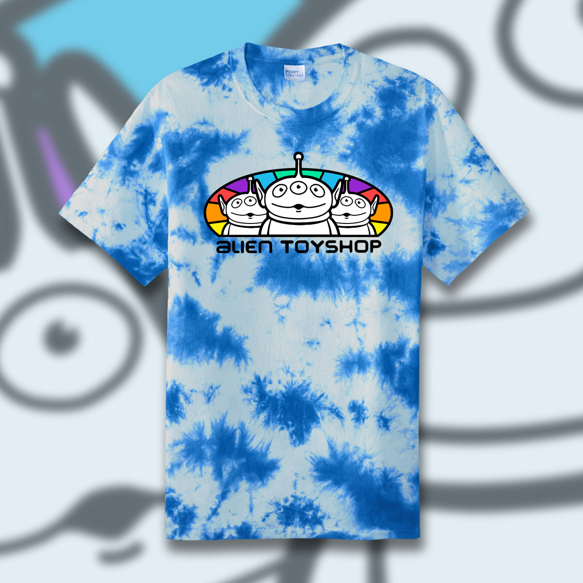 Alien Toyshop tie-dye t-shirt