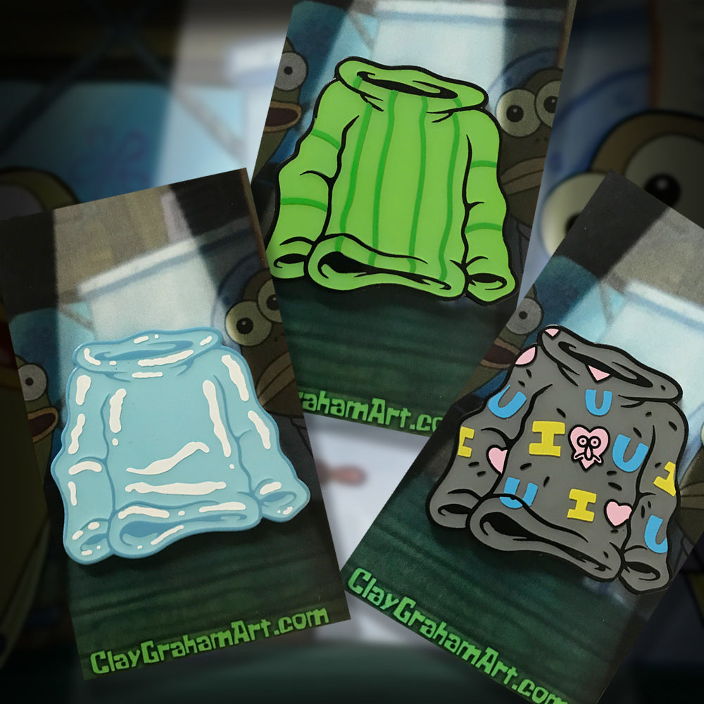 Bikini Bottom Sweater Collection Soft Enamel Pins