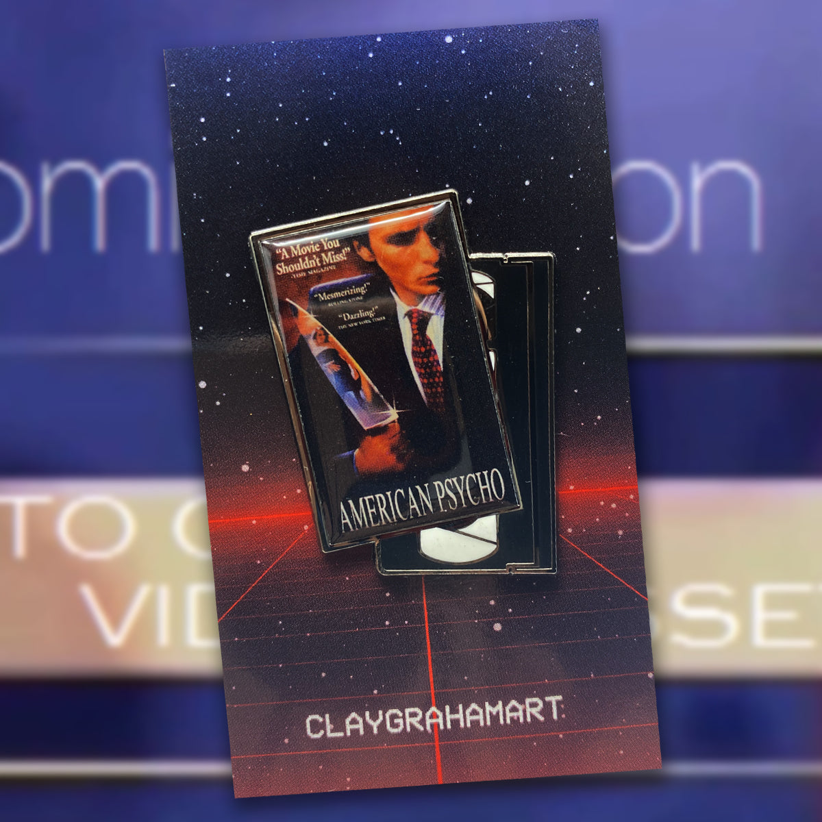 Now Available On VHS 1.75" hard enamel / digital offset pin