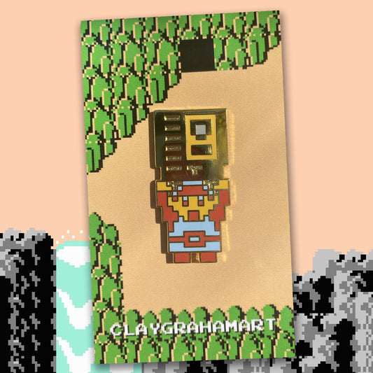 Golden Cartridge 1.5" Hard Enamel Pin
