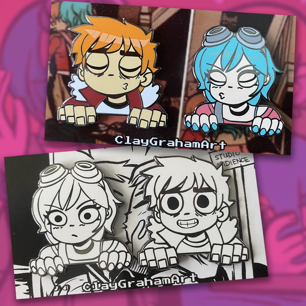 Scott & Ramona Peekers 1.5" hard enamel pin set