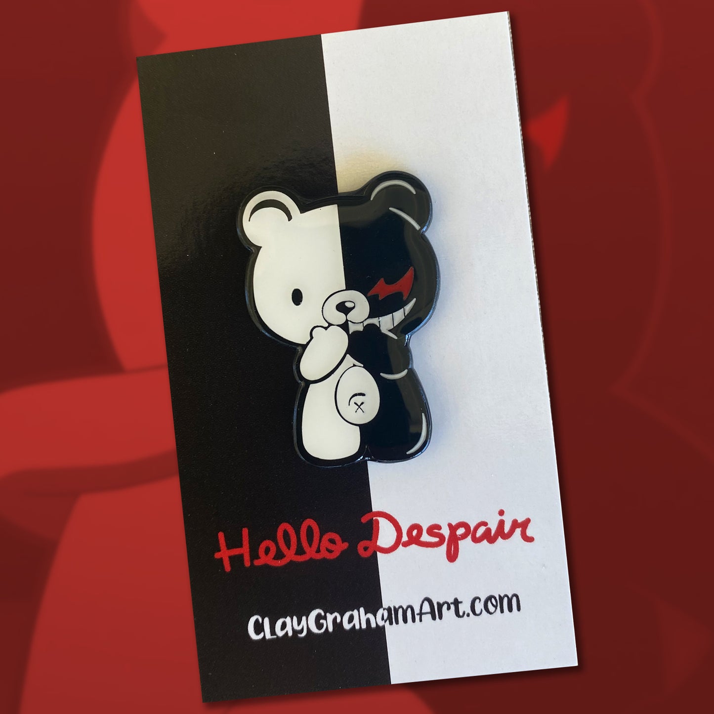 Hello Despair 1.5" Soft Enamel Pin