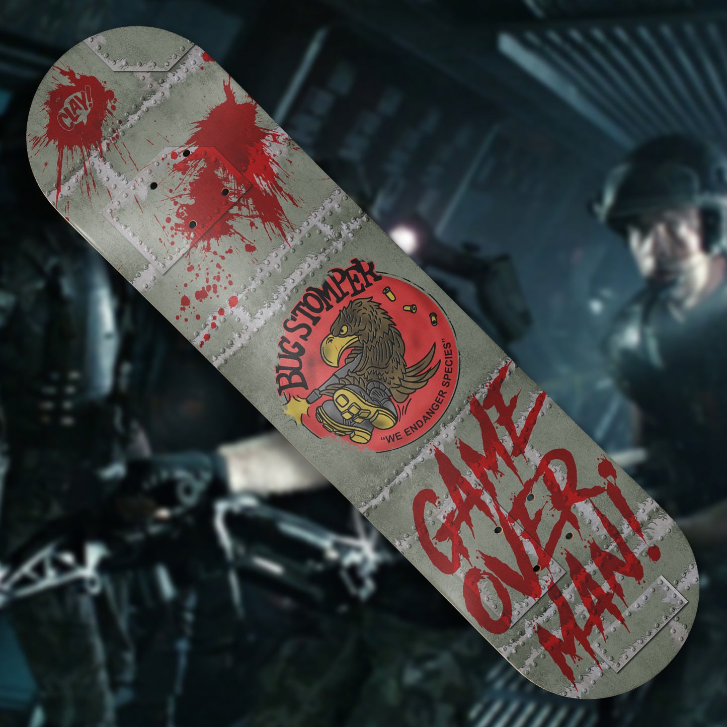 Game Over Man skate deck
